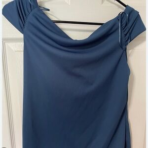 Lauren Ralph Lauren Women’s Twisted Off-Shoulder indigo blouse